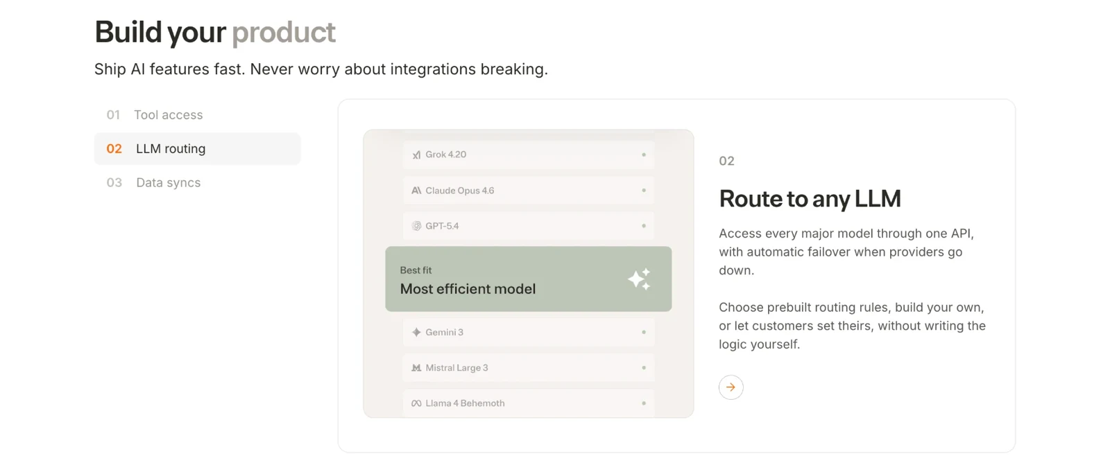 Merge for Products LLM routing