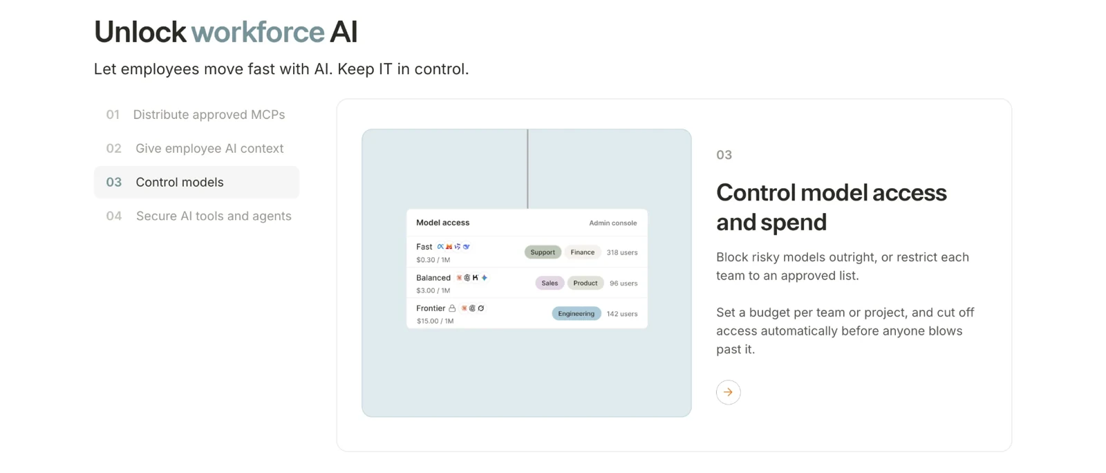 Merge for Workforce model controls